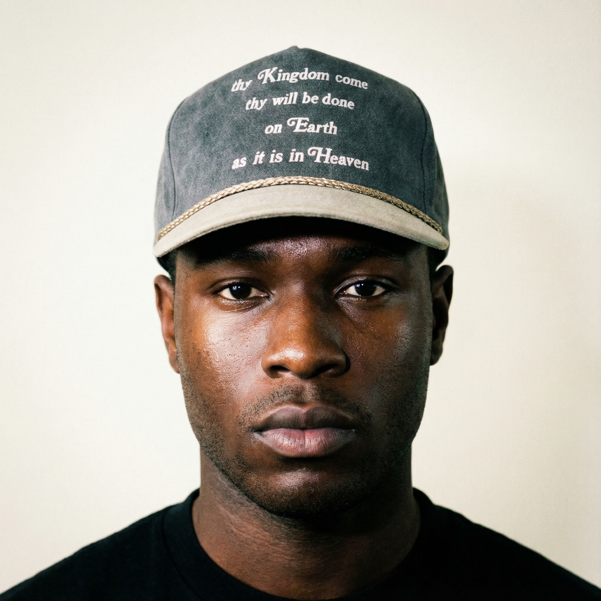 Lord's Prayer Golf Cap- Washed Charcoal