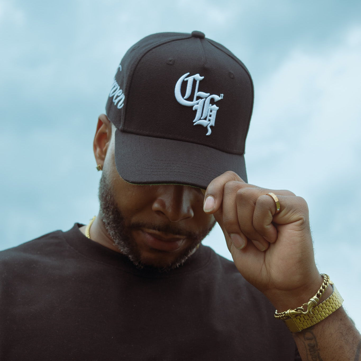 Heaven Sent 5-Panel Snapback-Black