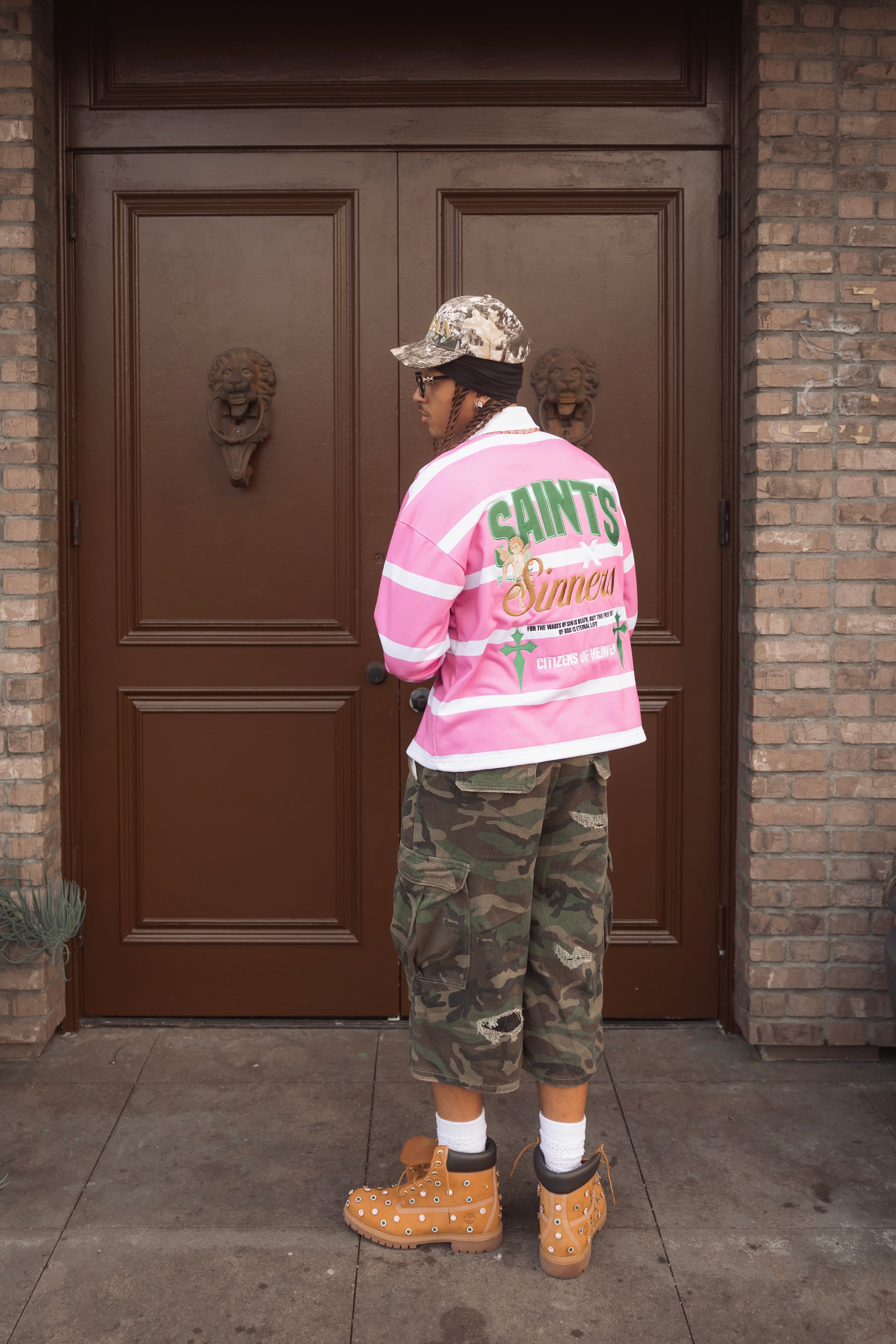 Saints & Sinners Cropped Rugby | Faith-Inspired Streetwear