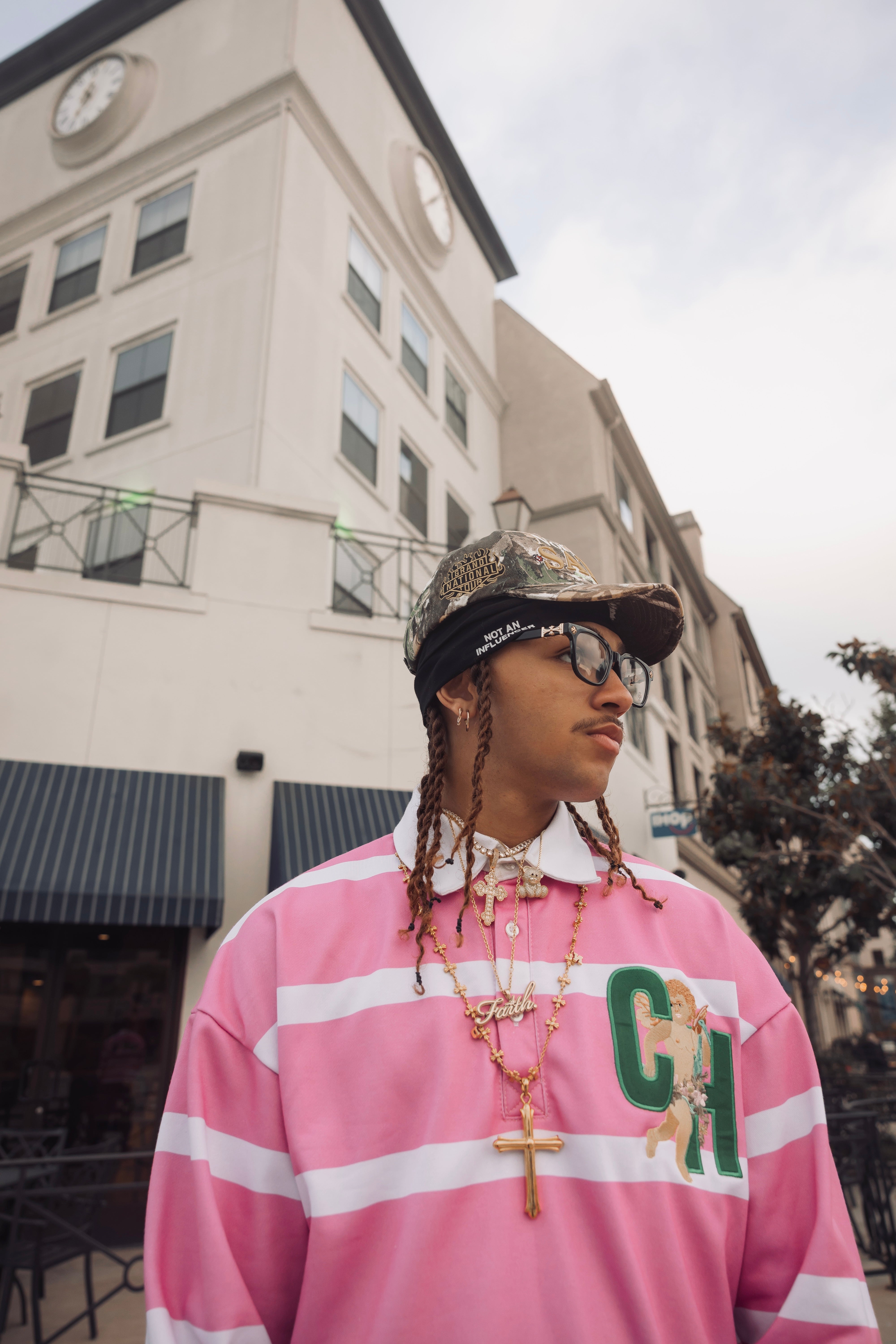 Saints and Sinners Cropped Rugby Shirt- Vivid Pink