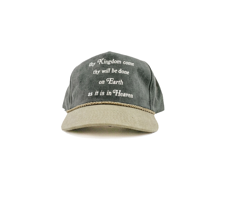 Lord's Prayer Golf Cap- Washed Charcoal
