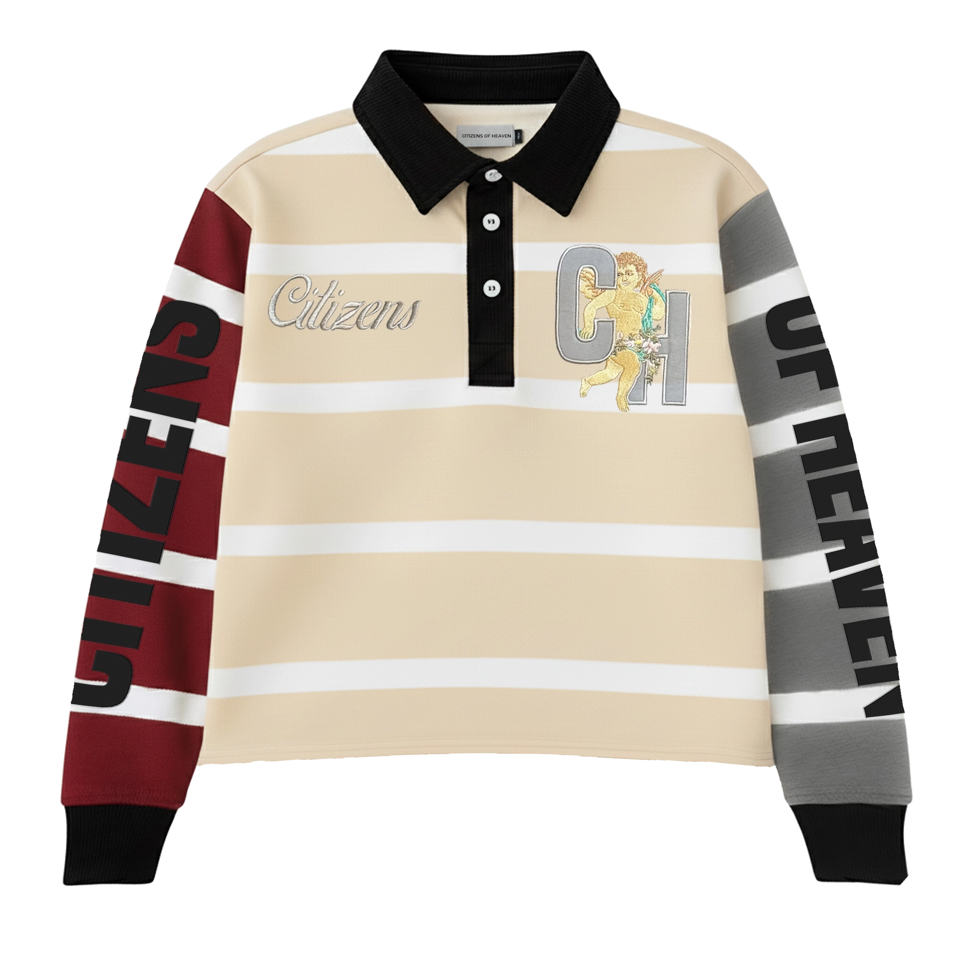 Saints and Sinners Multi Color Cropped Rugby- Eagle
