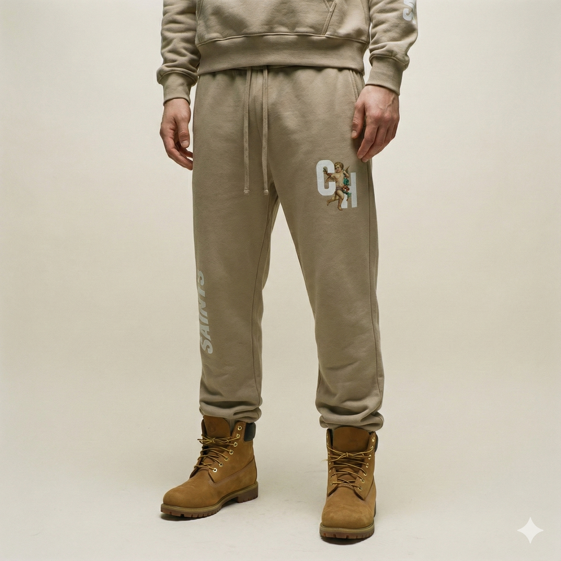 Saints x Sinners Fleece Sweatpants-Camel