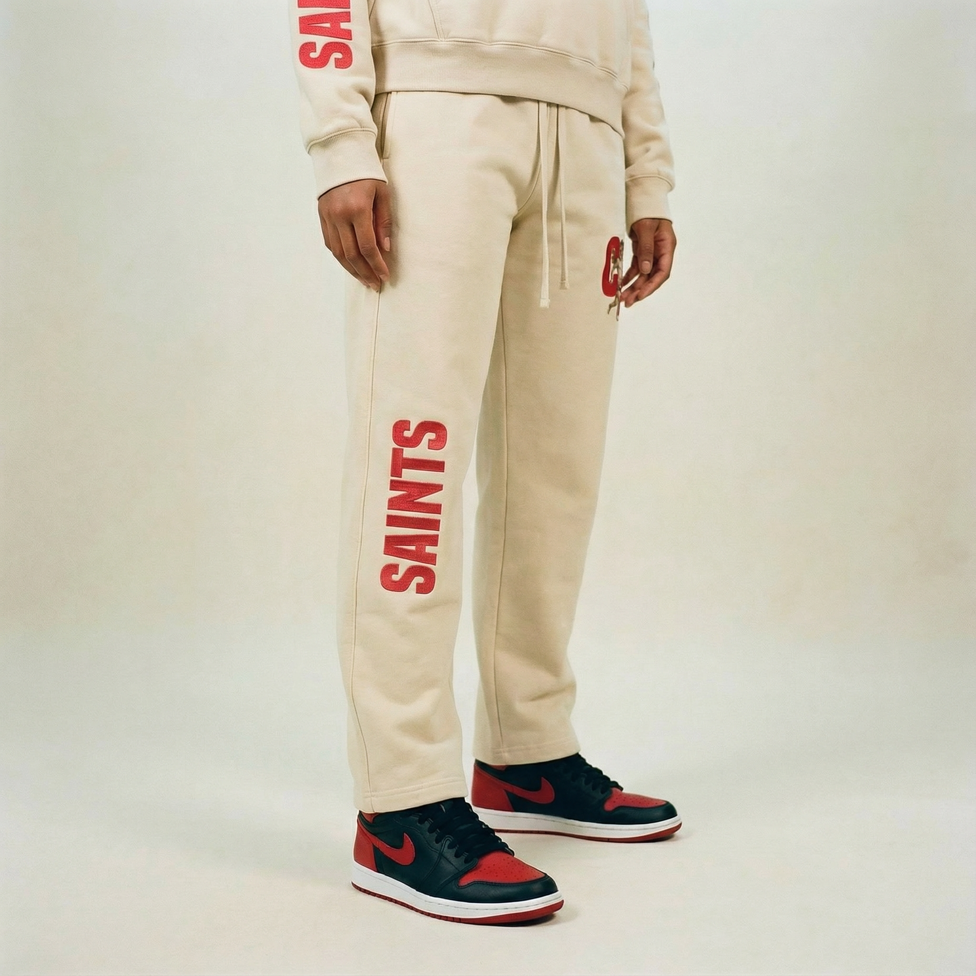 Saints x Sinners Fleece Sweatpants- Apricot